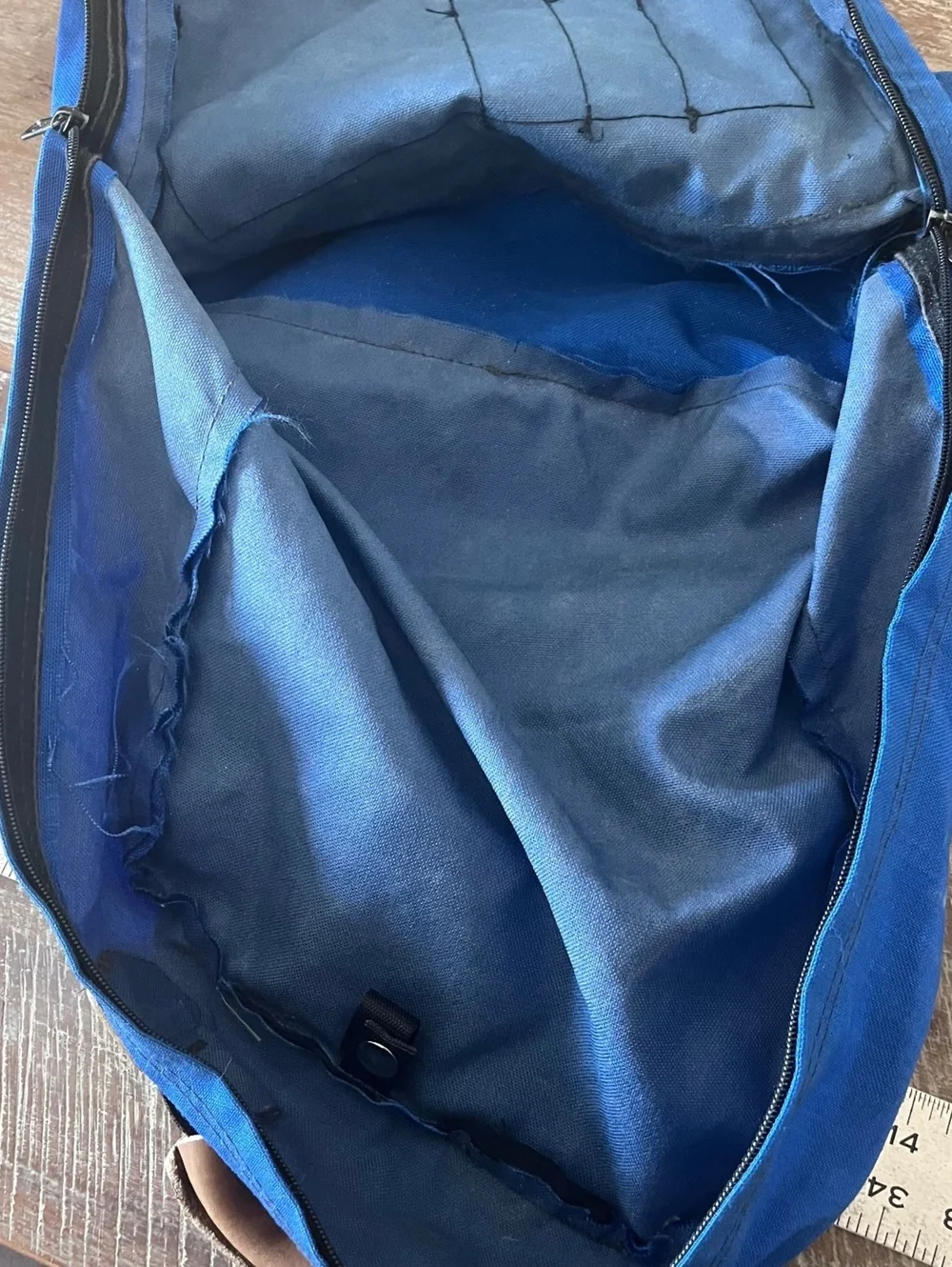 Vintage JanSport Backpack Made in USA Blue Multi Pocket 80s 90s School Bag